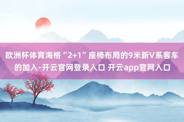 欧洲杯体育海格“2+1”座椅布局的9米新V系客车的加入-开云官网登录入口 开云app官网入口