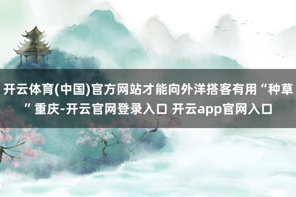 开云体育(中国)官方网站才能向外洋搭客有用“种草”重庆-开云官网登录入口 开云app官网入口
